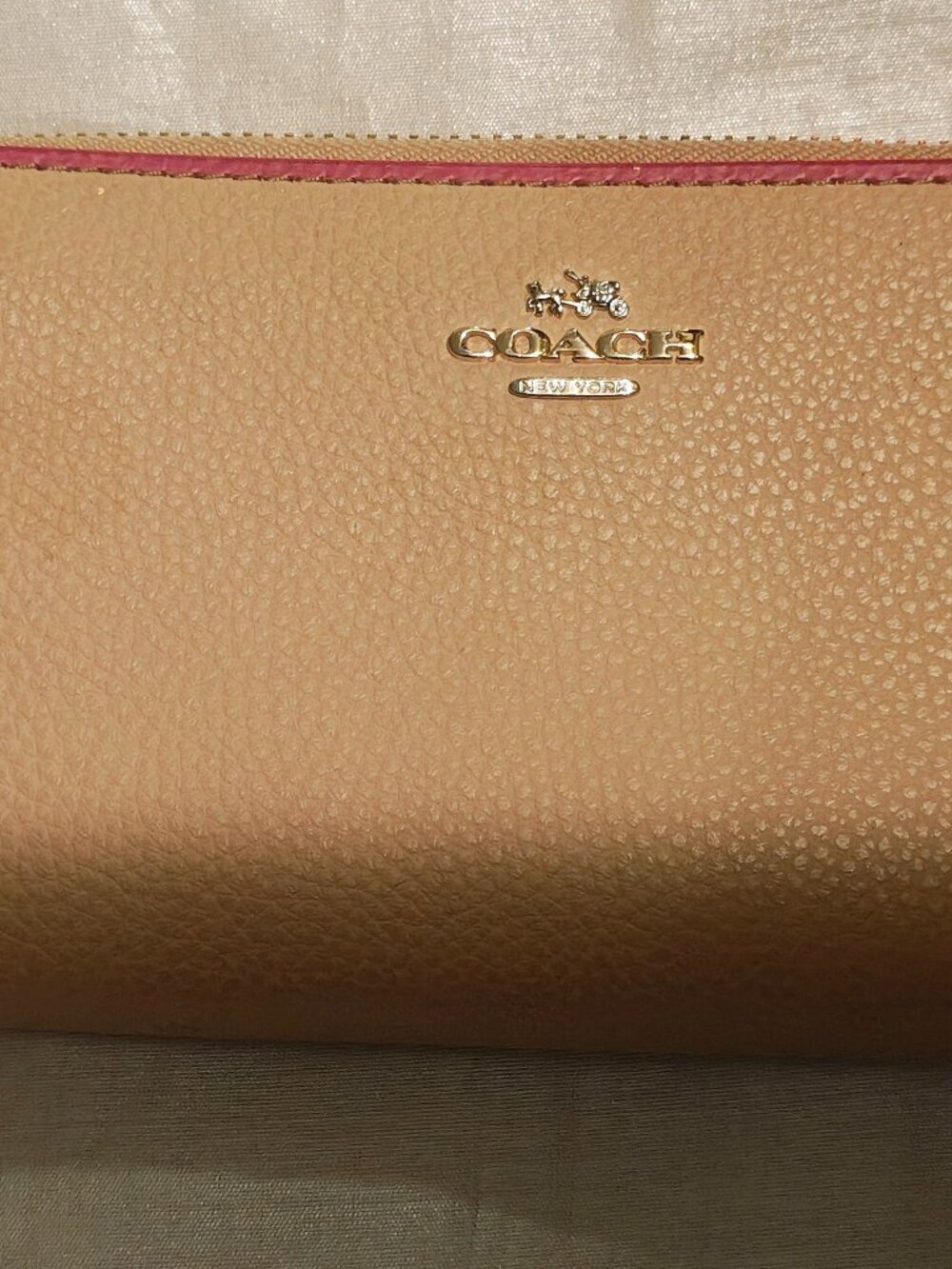 Genuine Coach Ladies wallet tan standard size